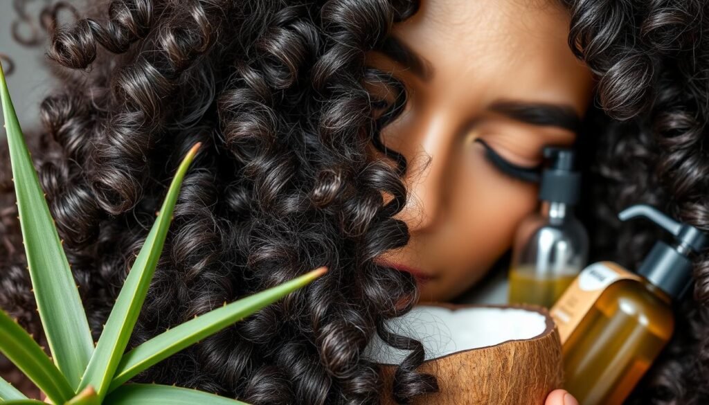 Mantener hidratación en el cabello rizado