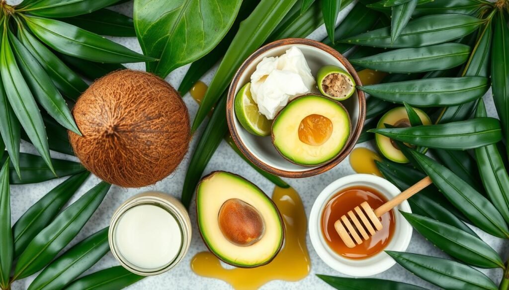 ingredientes naturales para hidratación del cabello rizado